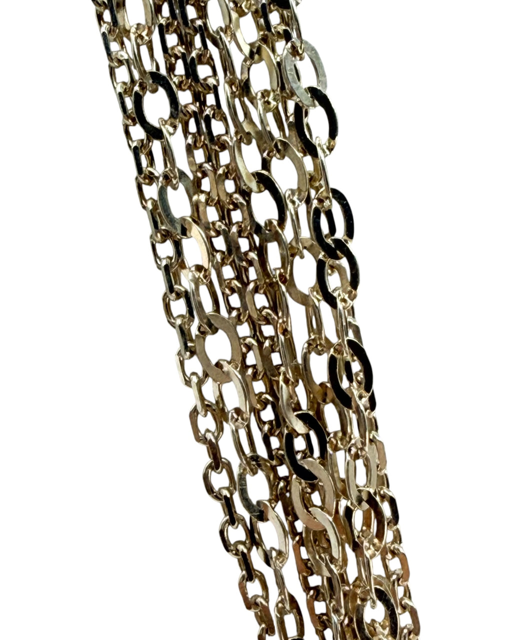 Sterling Silver Milor 27 Grams Italian Made Multi-Chain Necklace 18” - Estate Sale (Great Condition)