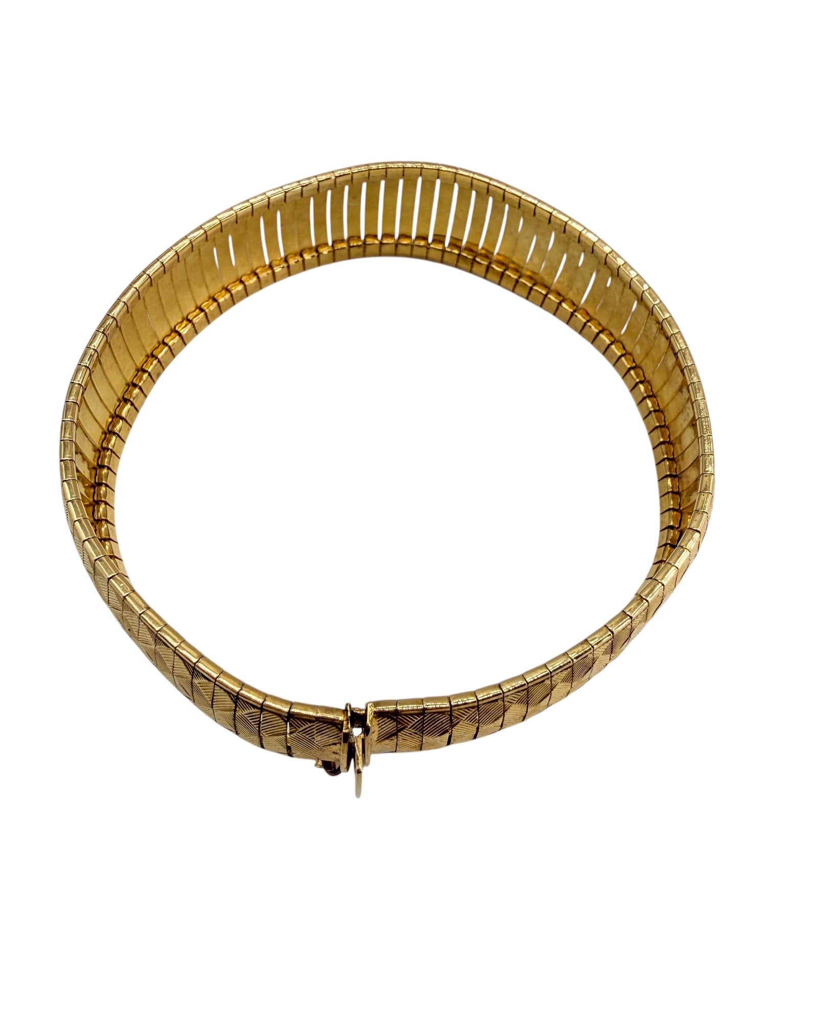 Lirm Italy Sterling Silver Vermeil Checkerboard Design Bracelet - Estate Sale (Great Condition)