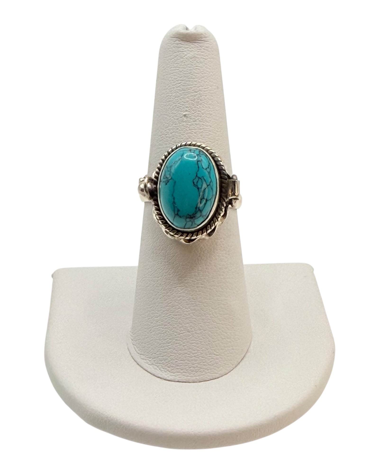 Sterling Silver Turquoise Poison Ring