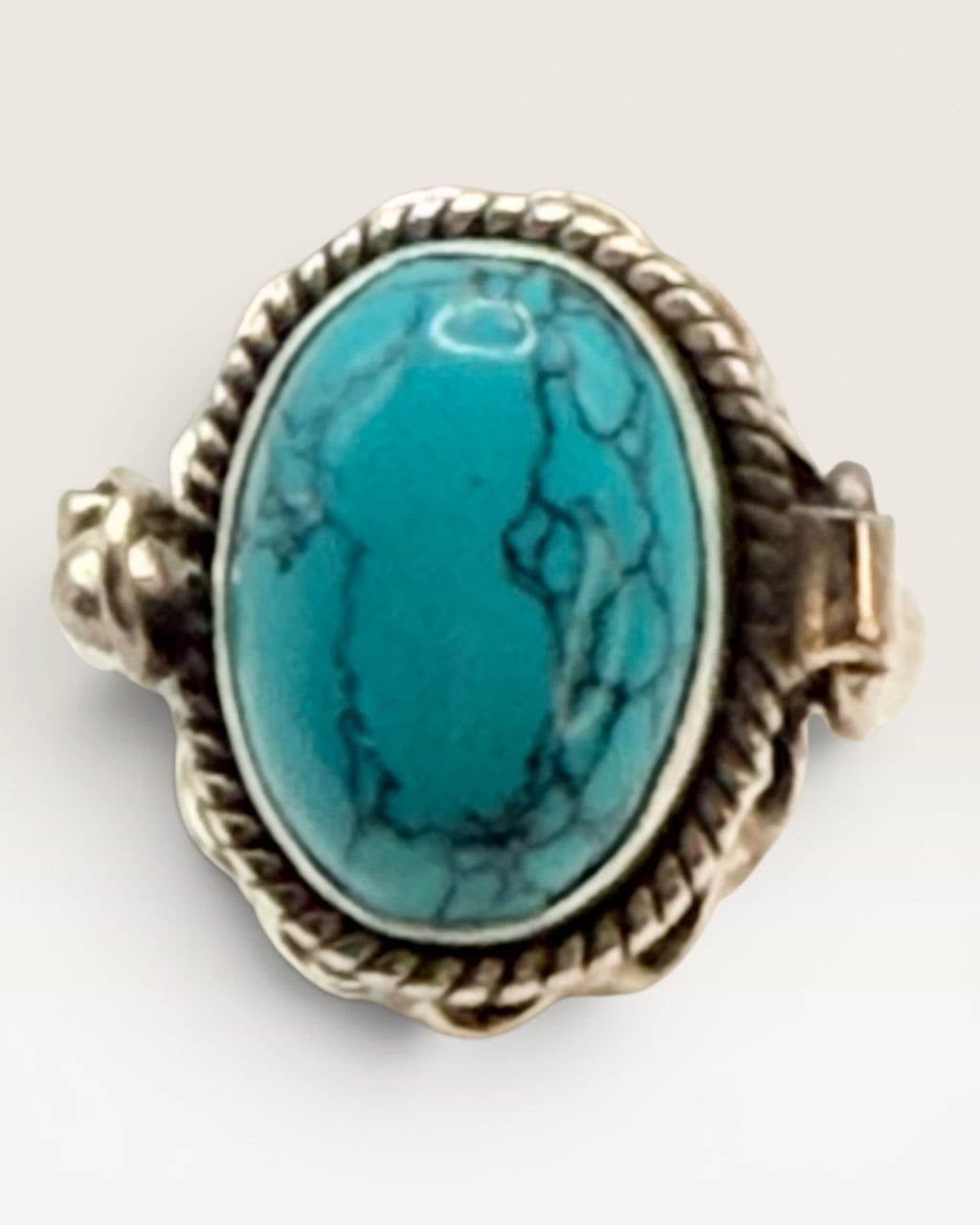 Sterling Silver Turquoise Poison Ring