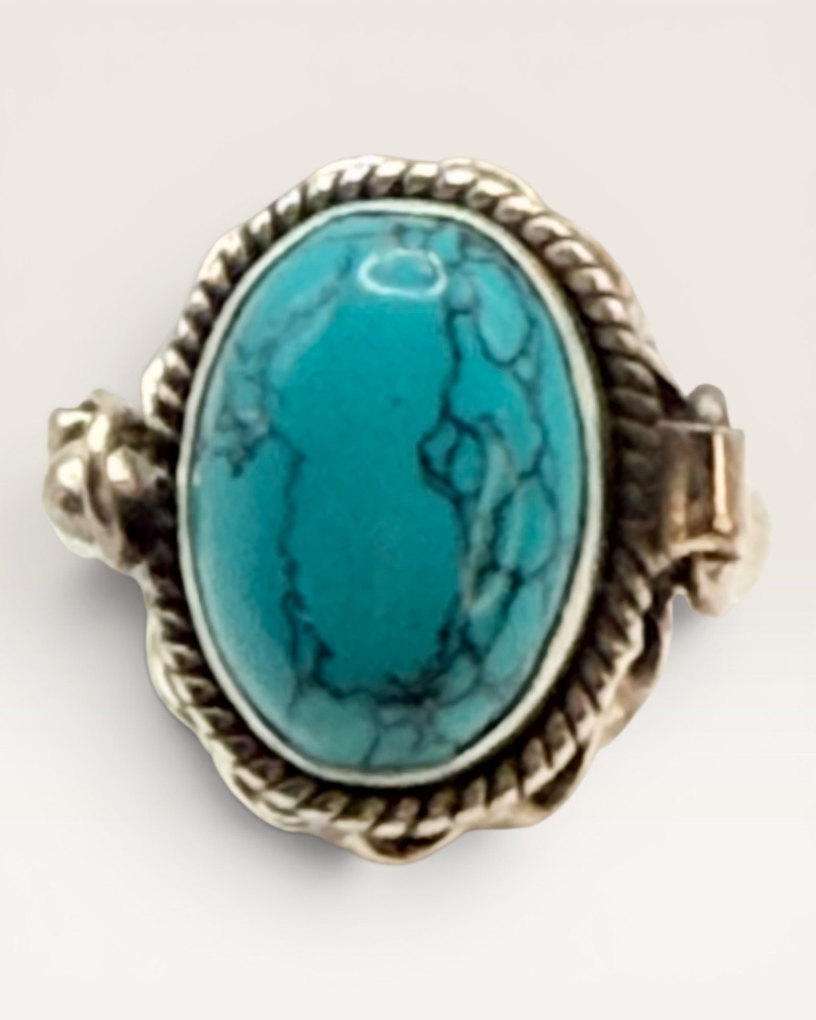 Sterling Silver Turquoise Poison Ring