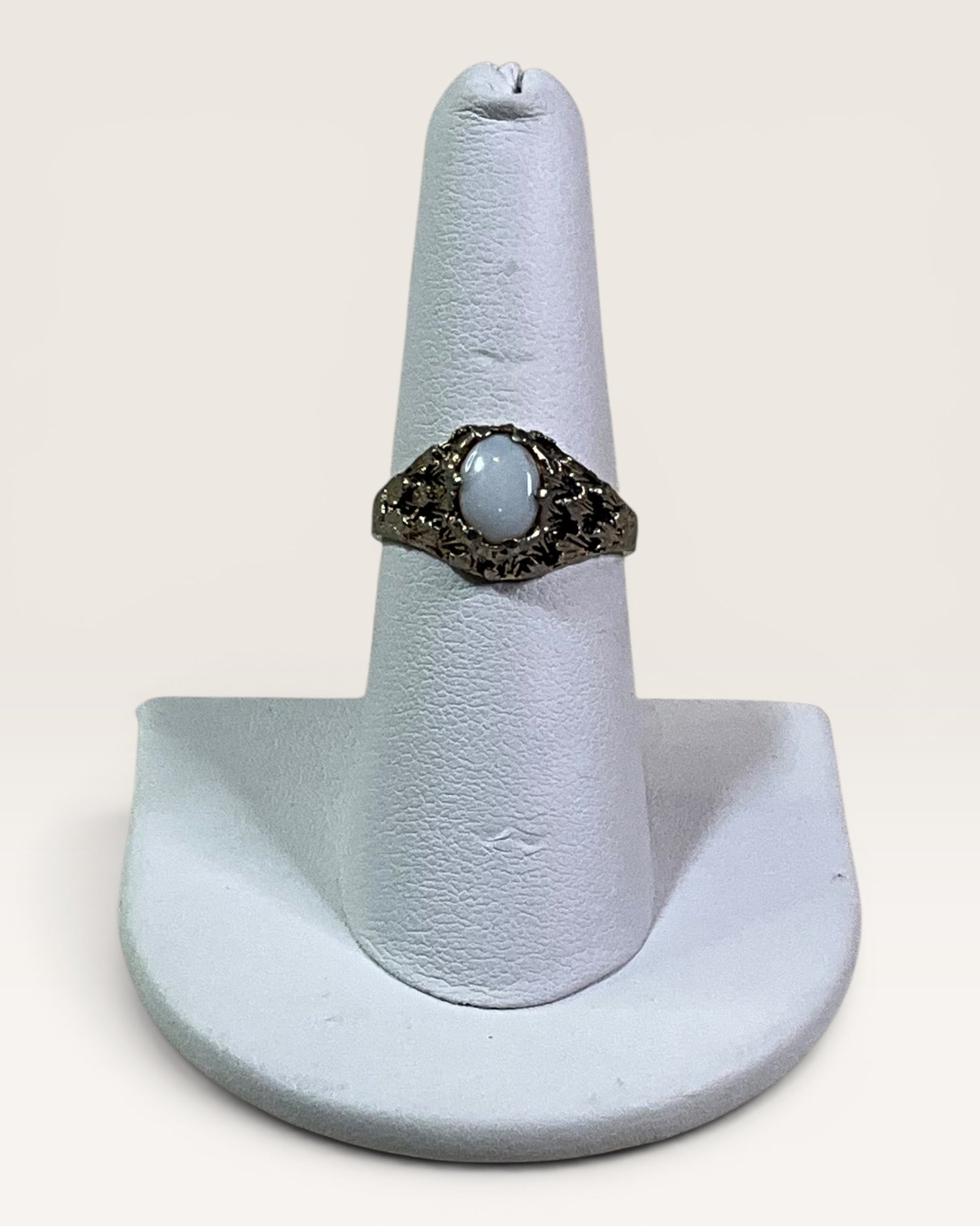 Vintage ESPO Cocktail Ring Featuring a White Opal - Estate Sale (Great Condition)