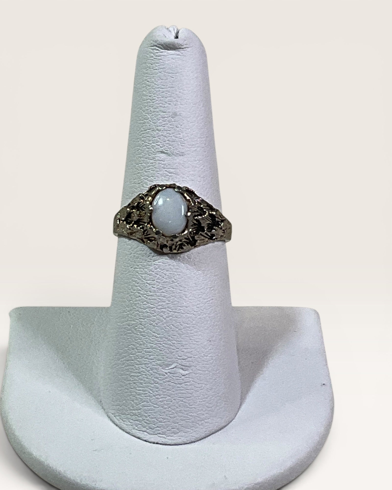 Vintage ESPO Cocktail Ring Featuring a White Opal - Estate Sale (Great Condition)