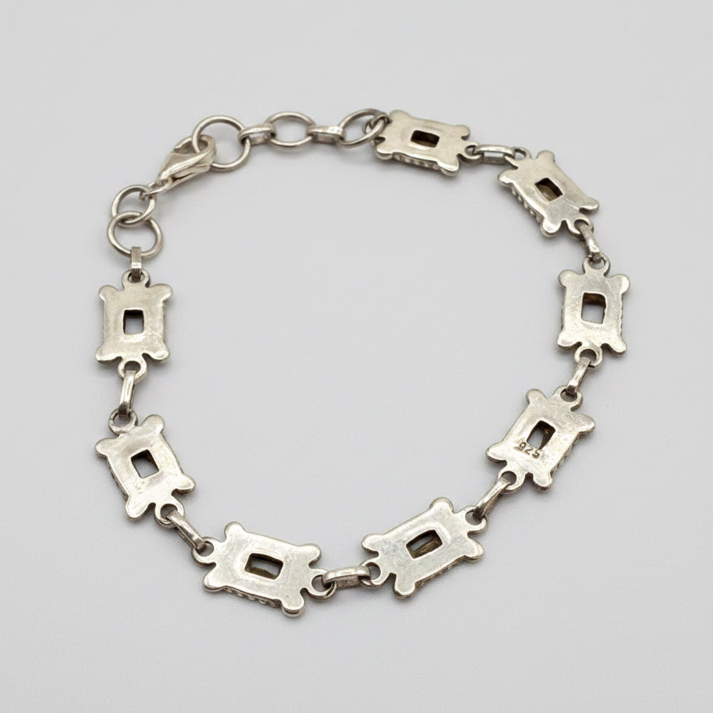 Sterling Silver Natural Citrine Bracelet