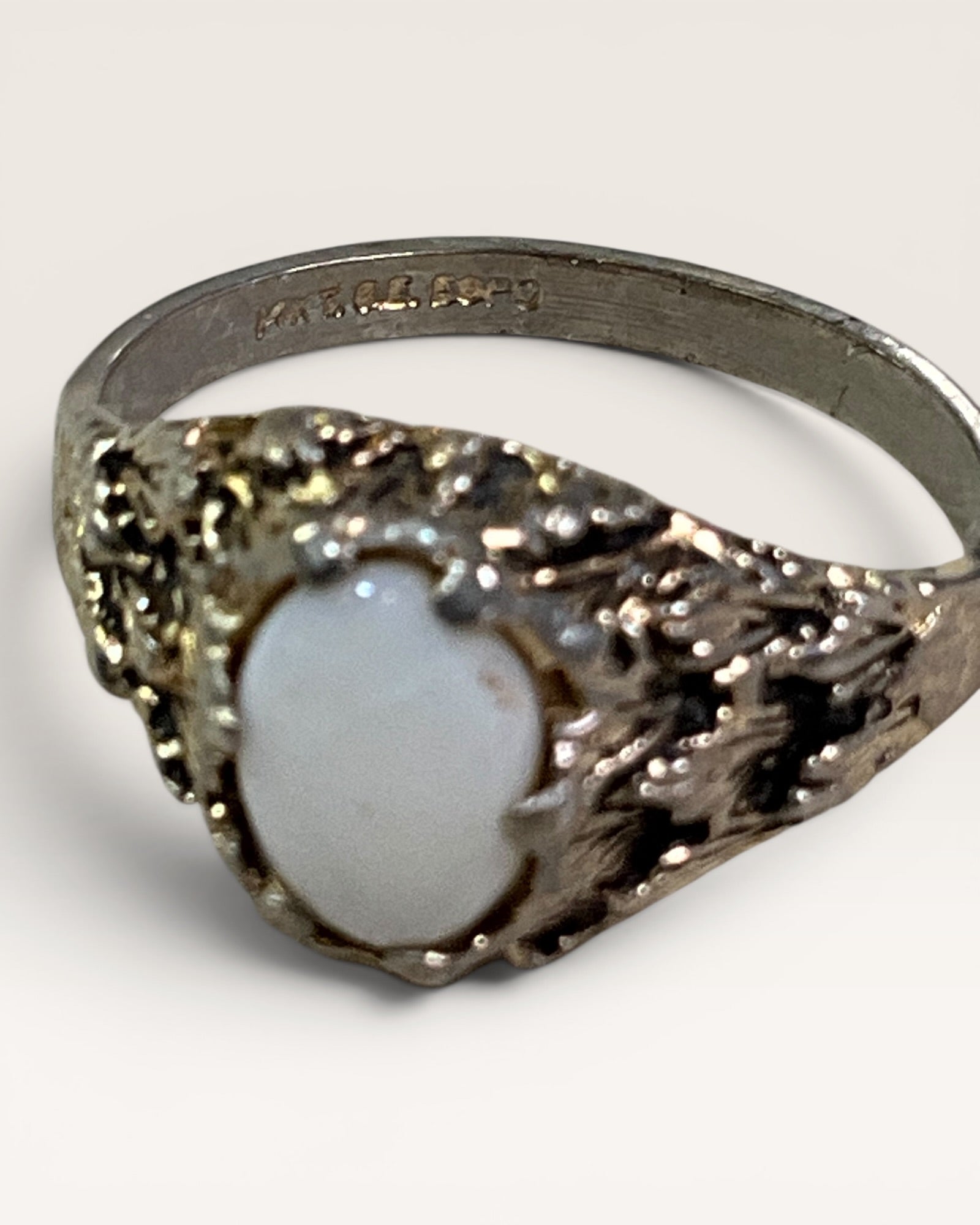 Vintage ESPO Cocktail Ring Featuring a White Opal - Estate Sale (Great Condition)