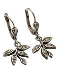 Sterling Silver Leaf Dangle Earrings