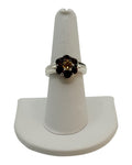 Sterling Silver Rhodolite Garnet & Citrine Gemstone Ring - Estate Sale (Great Condition)