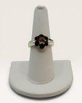 Sterling Silver Rhodolite Garnet & Citrine Gemstone Ring - Estate Sale (Great Condition)
