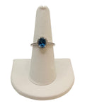 Sterling Silver Natural London Blue Topaz Gemstone Ring