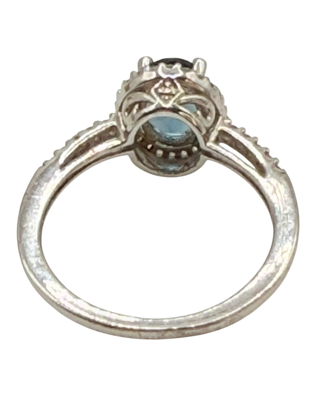 Sterling Silver Natural London Blue Topaz Gemstone Ring