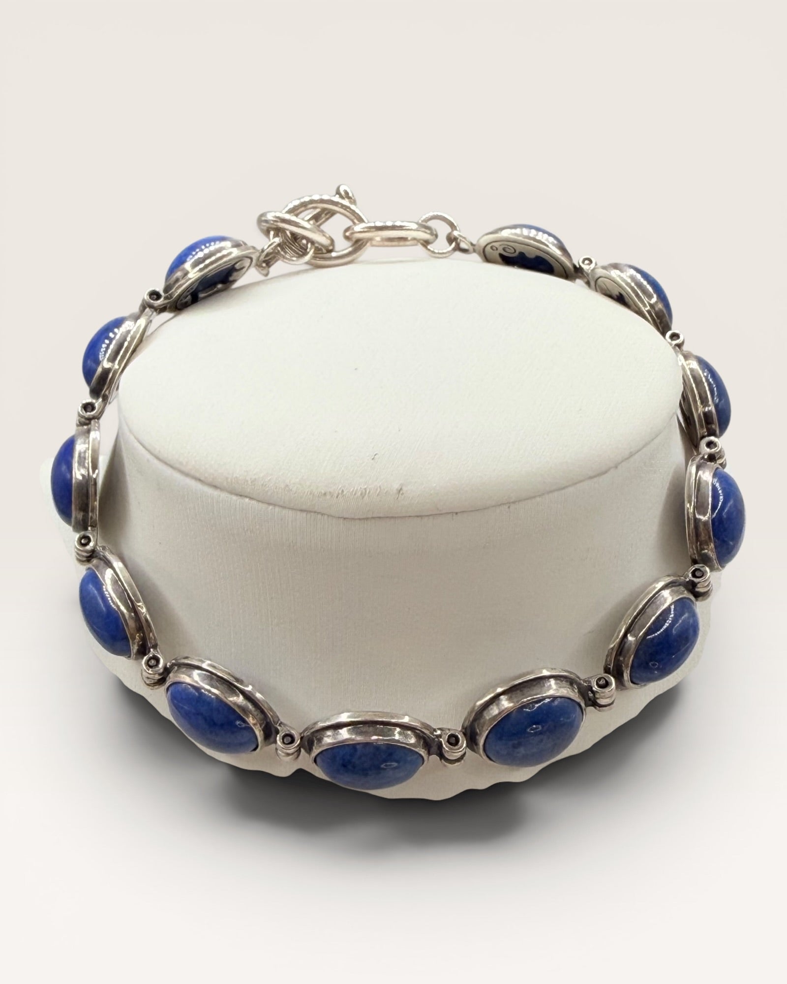 Carolyn Pollack Sterling Silver Lapis Lazuli Reversible Relios Bracelet - Estate Sale (Great Condition)