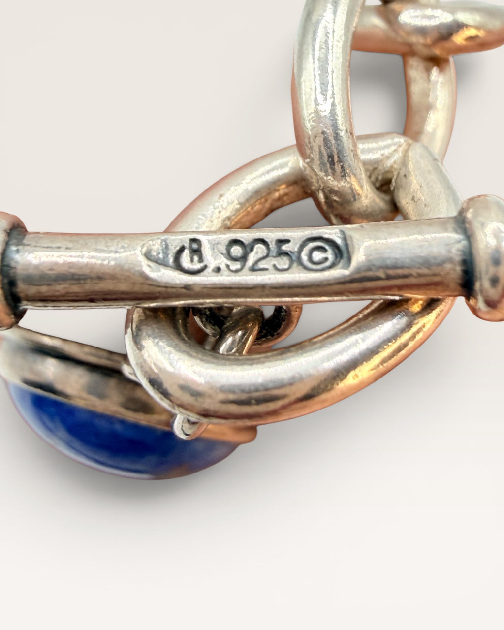 Carolyn Pollack Sterling Silver Lapis Lazuli Reversible Relios Bracelet - Estate Sale (Great Condition)