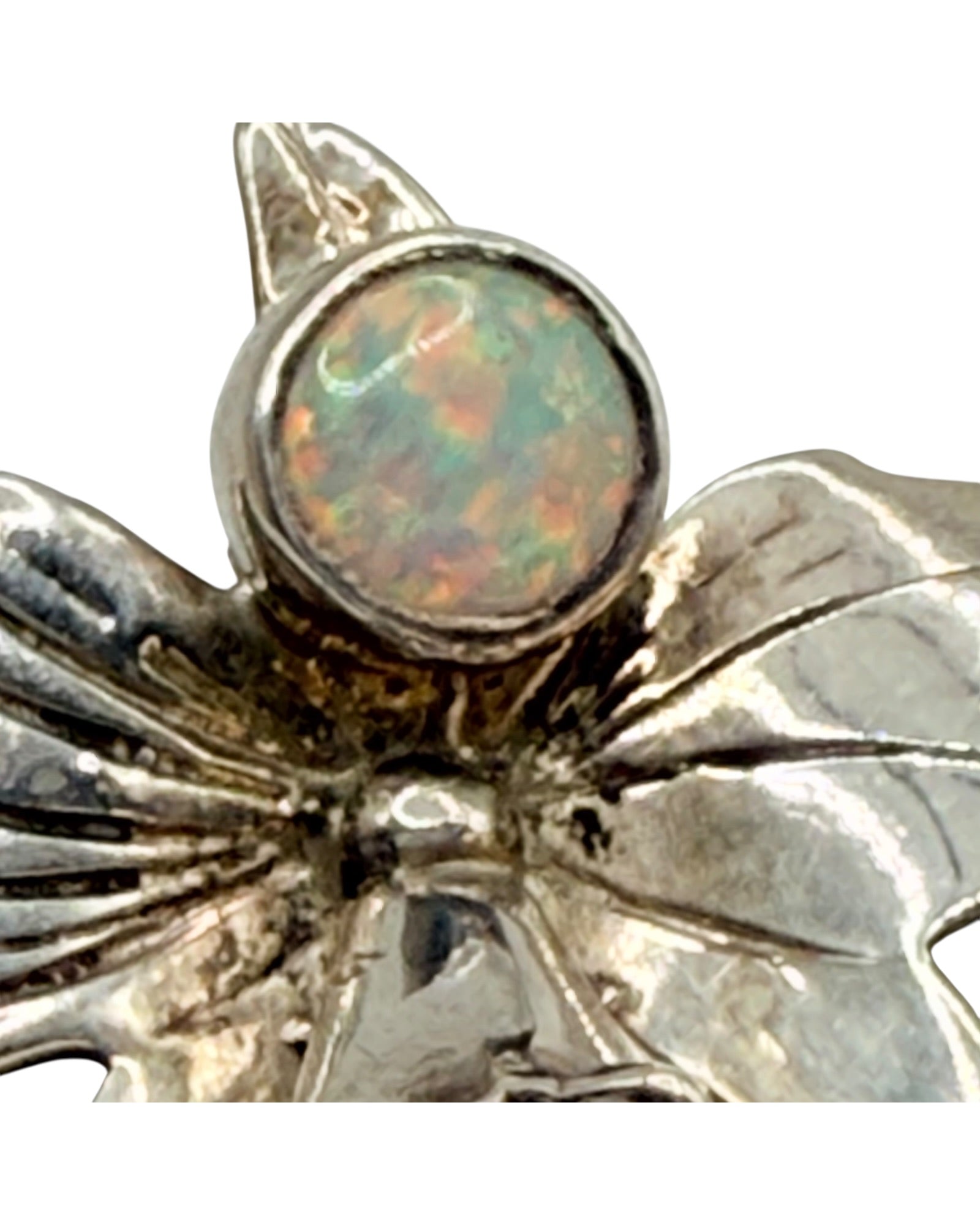Sterling Silver Carol Felley Southwest Opal Lotus Flower Stud Earrings