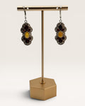 Sterling Silver Ethiopian Opal Garnet Dangle Earrings