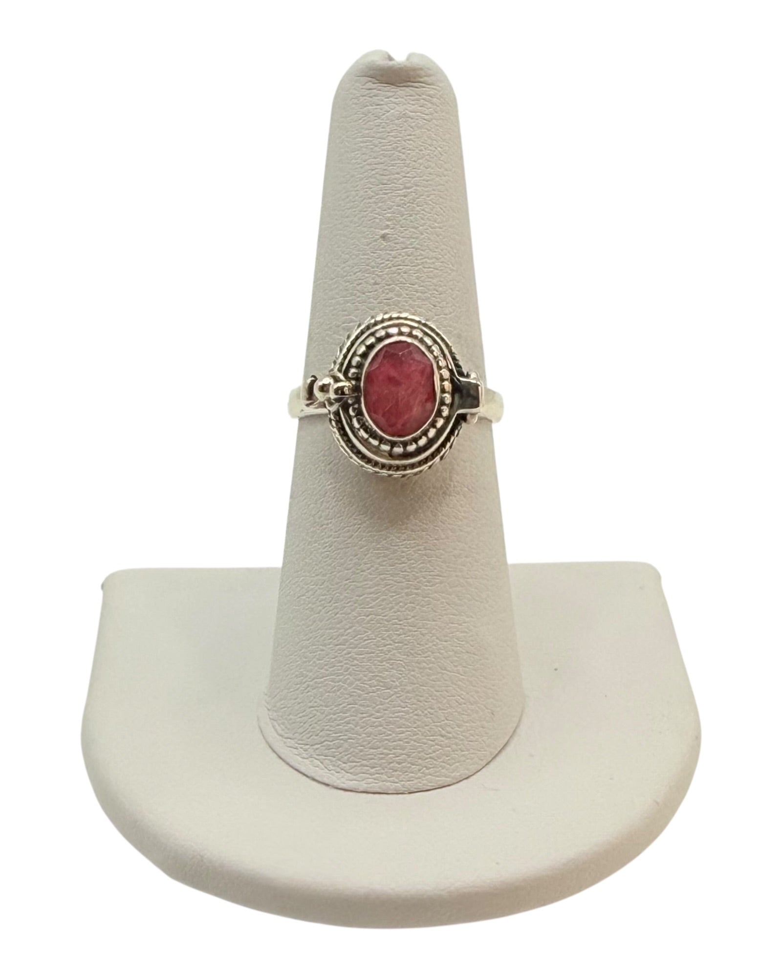 Sterling Silver Ruby Poison Gemstone Ring