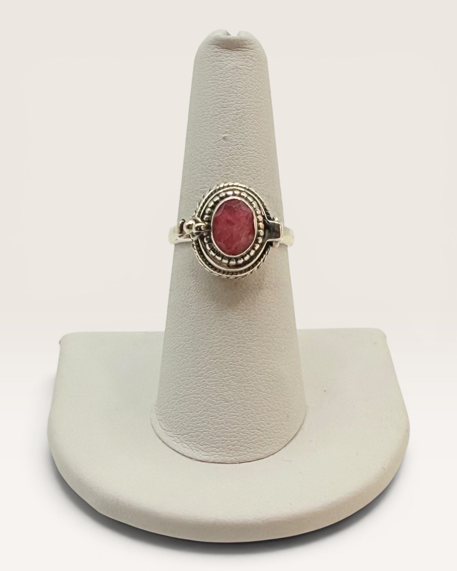 Sterling Silver Ruby Poison Gemstone Ring