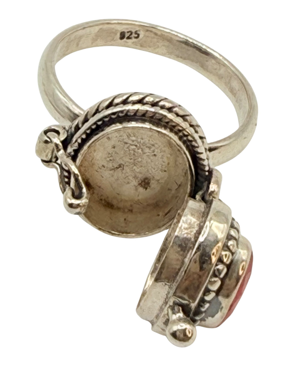 Sterling Silver Ruby Poison Gemstone Ring