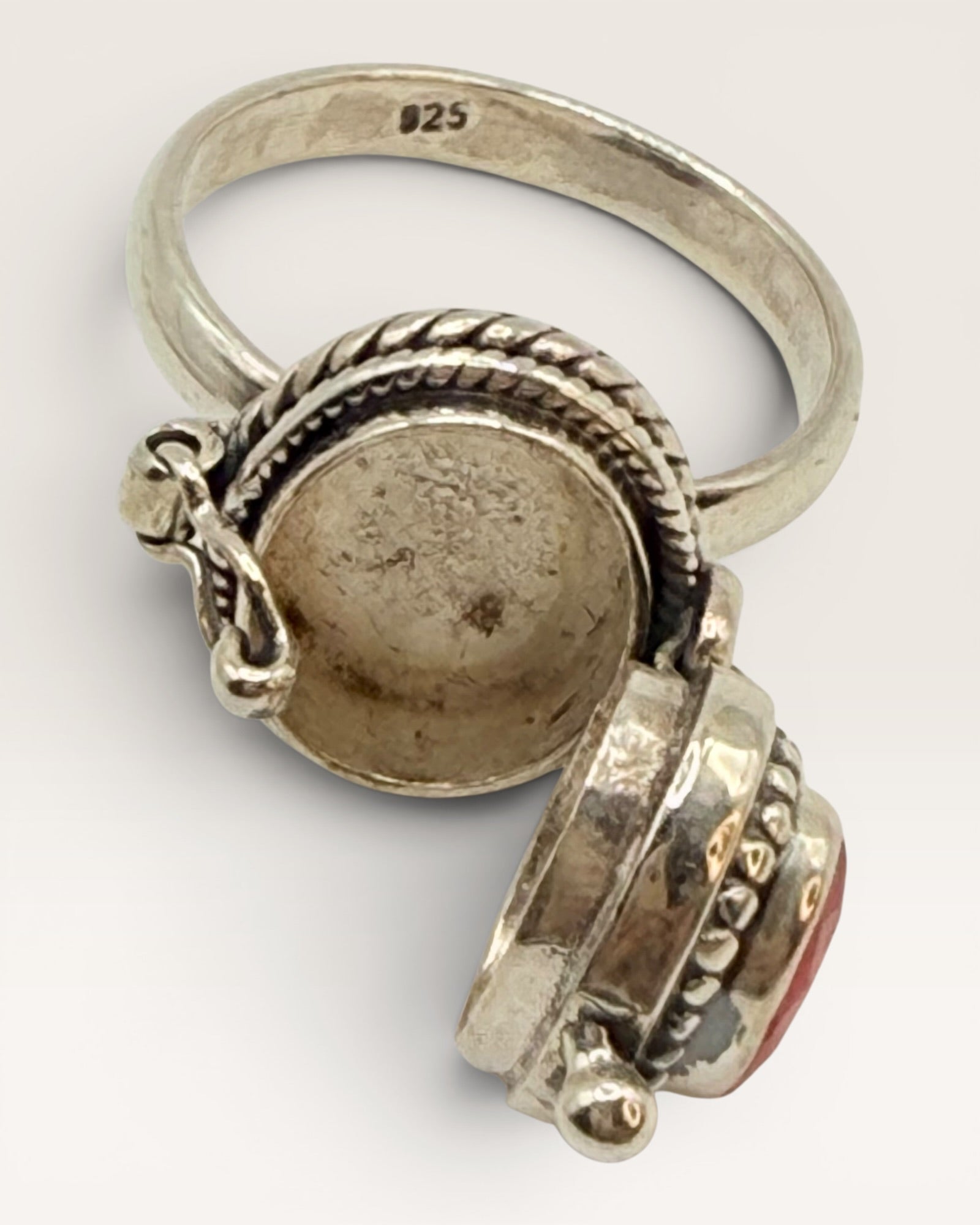 Sterling Silver Ruby Poison Gemstone Ring