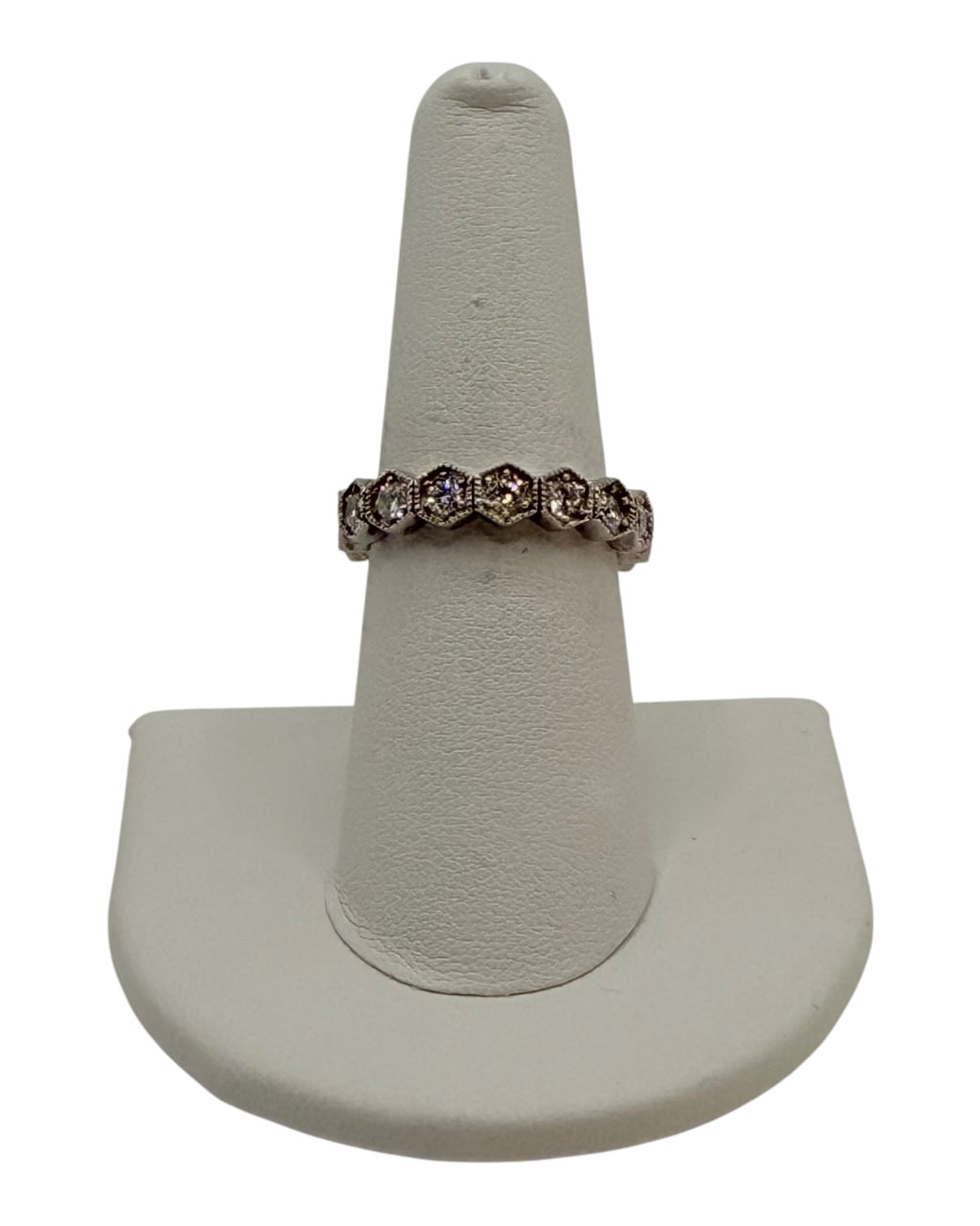 Gold over Sterling Silver Eternity Band with CZs
