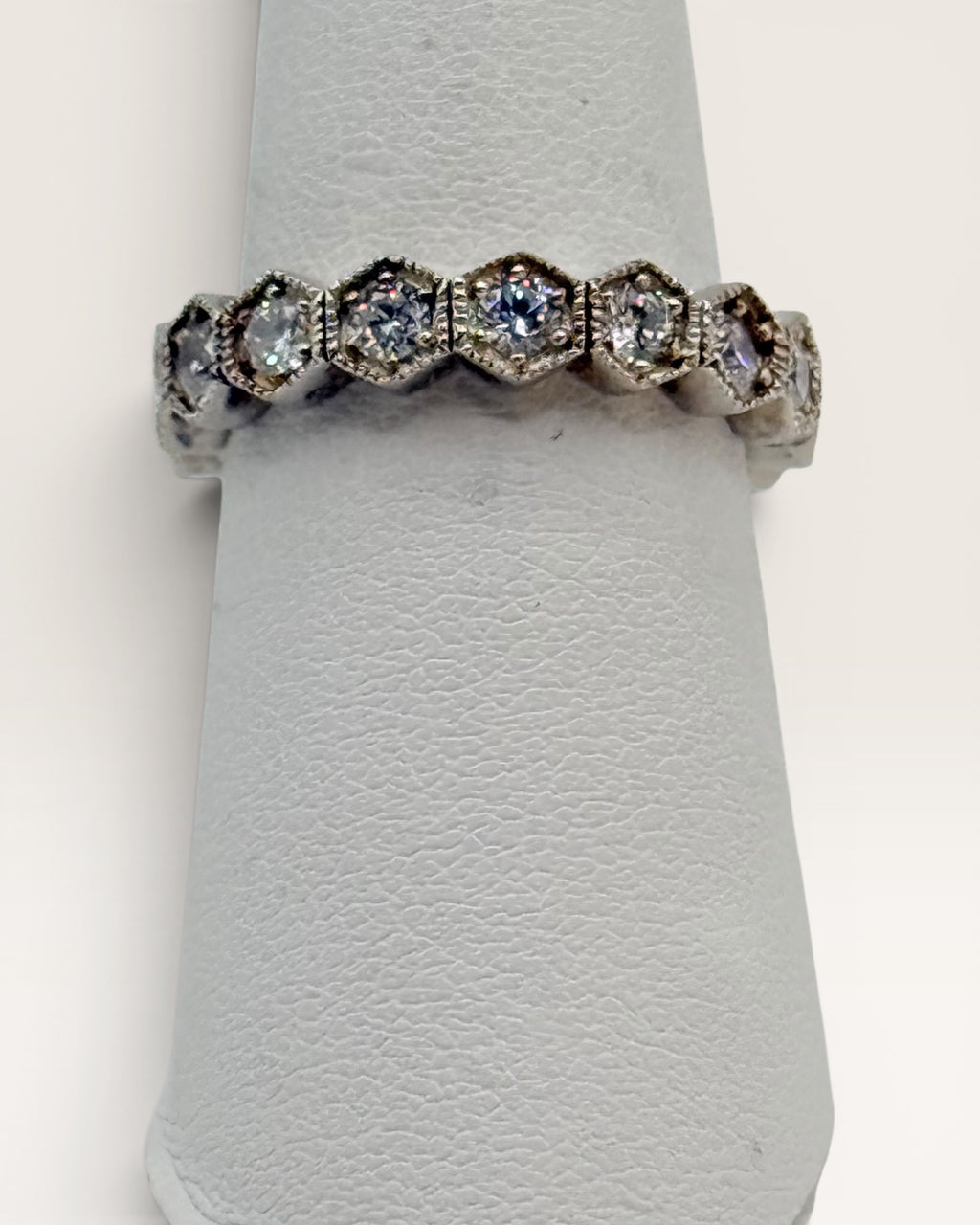 Sterling Silver Eternity Band with CZs