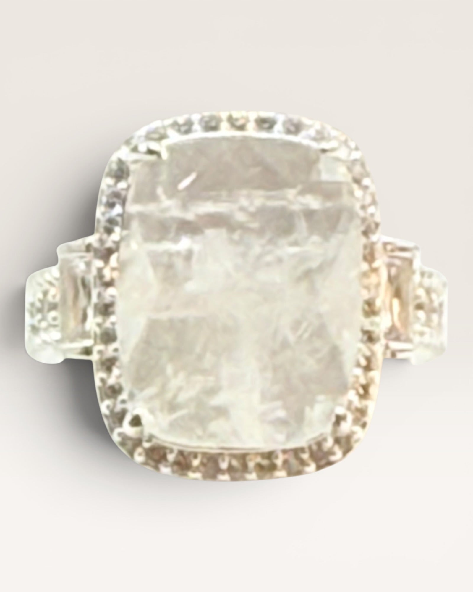 New in Box |Traveller Resort Wear Ring from the Bomb Party | Lab Created White Quartz Ring