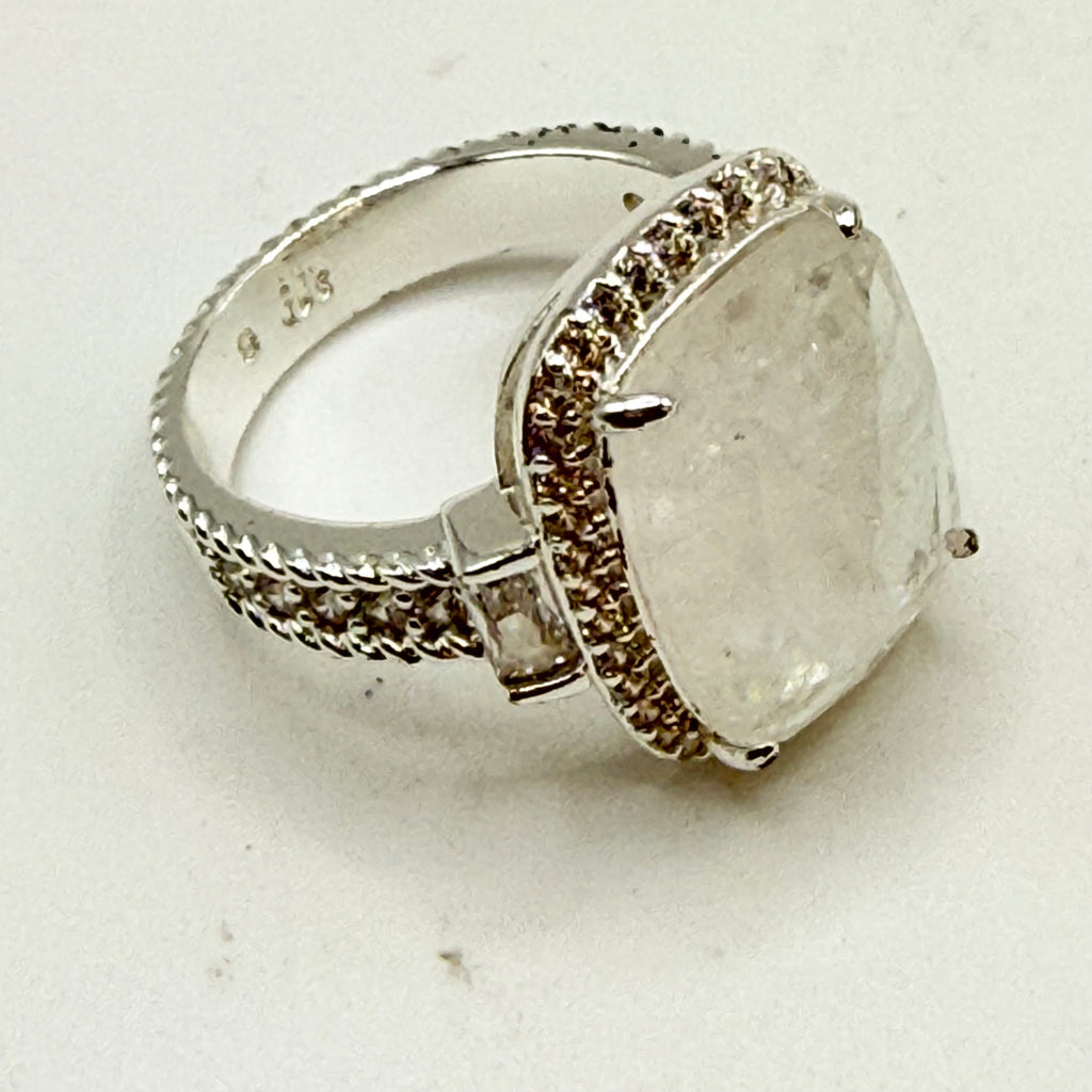New in Box |Traveller Resort Wear Ring from the Bomb Party | Lab Created White Quartz Ring