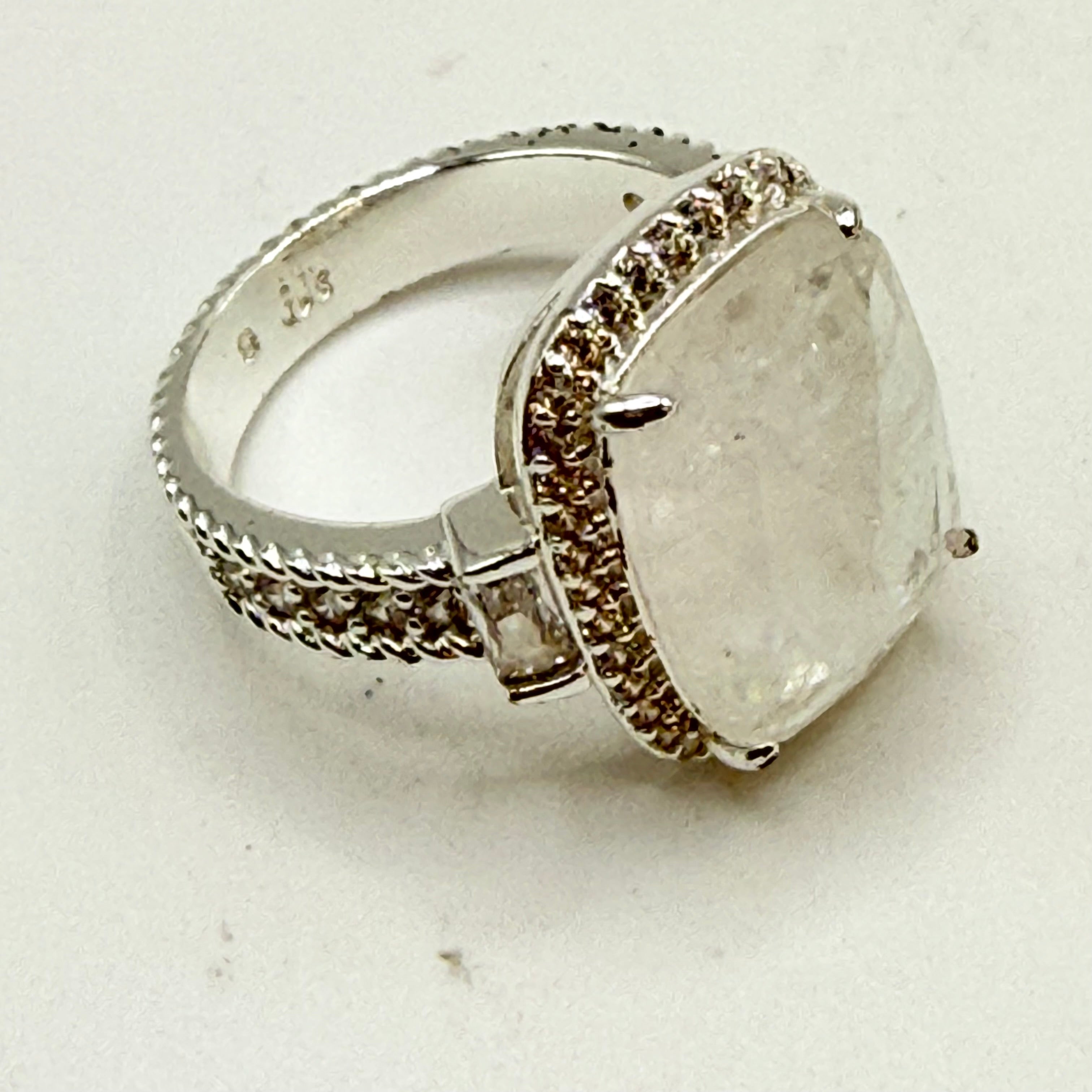 New in Box |Traveller Resort Wear Ring from the Bomb Party | Lab Created White Quartz Ring