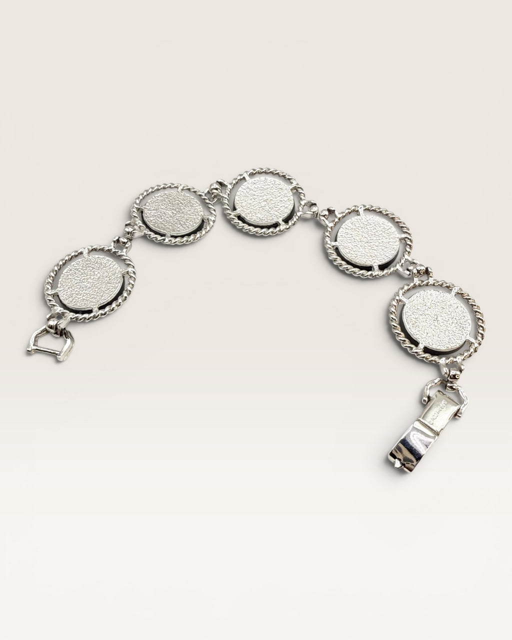 Sarah Coventry Silver Tone Art Glass Northern Lights Bracelet - Estate Sale (Great Condition)