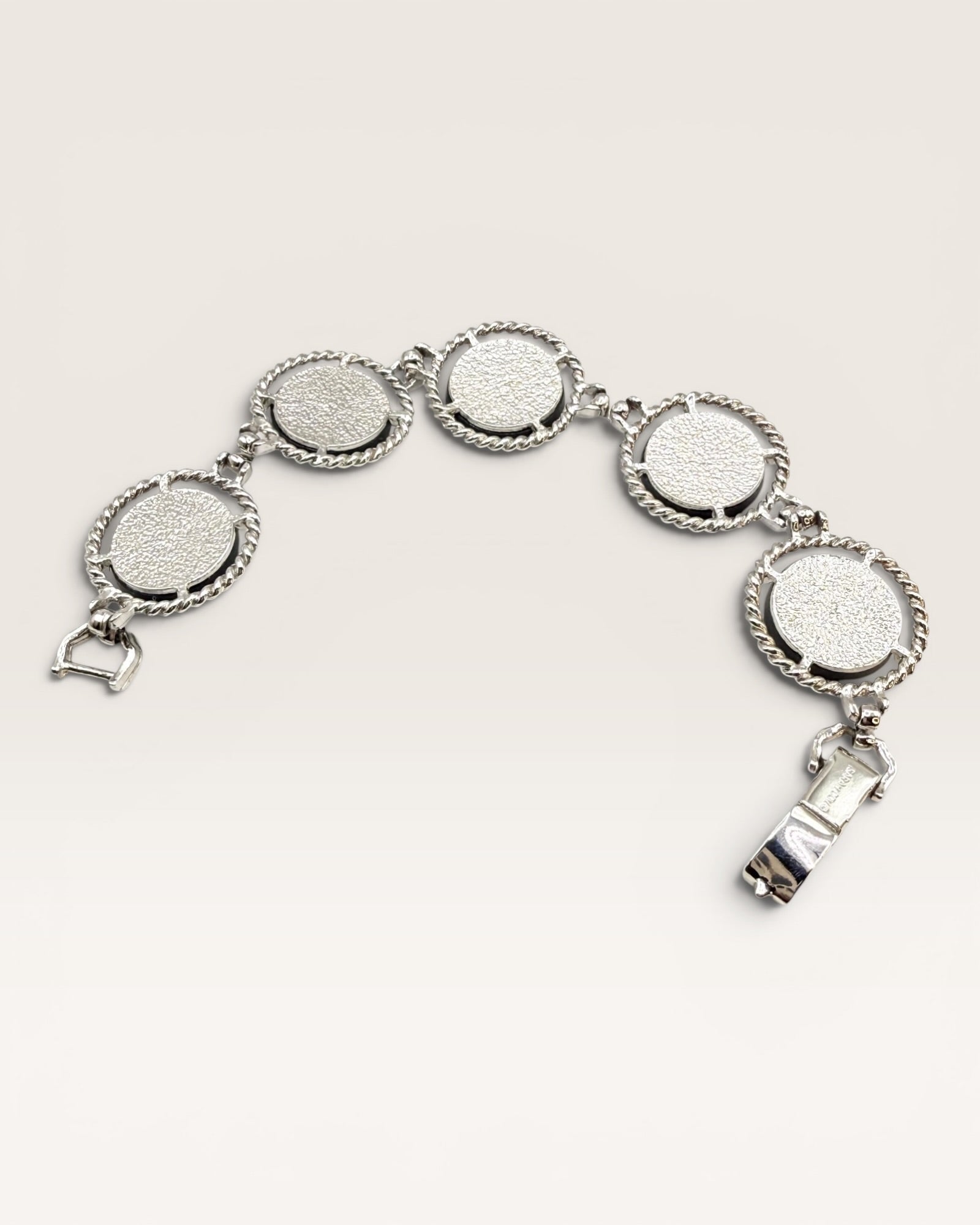 Sarah Coventry Silver Tone Art Glass Northern Lights Bracelet - Estate Sale (Great Condition)