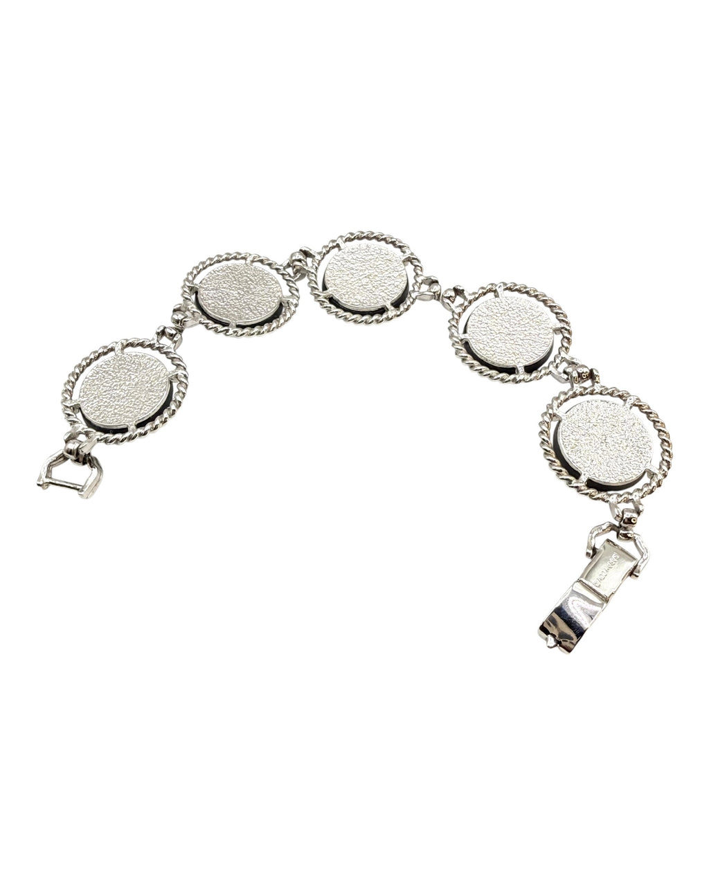Sarah Coventry Silver Tone Art Glass Northern Lights Bracelet - Estate Sale (Great Condition)