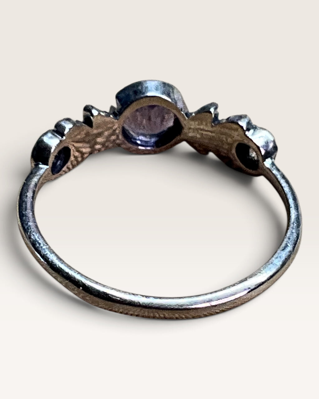 Sterling Silver Natural Amethyst Gemstone Ring