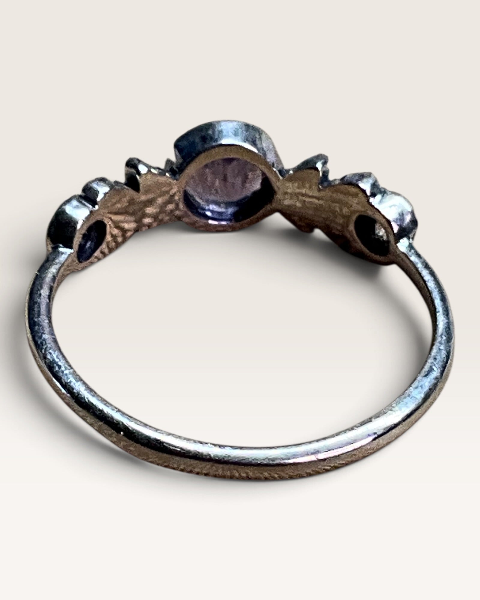 Sterling Silver Natural Amethyst Gemstone Ring