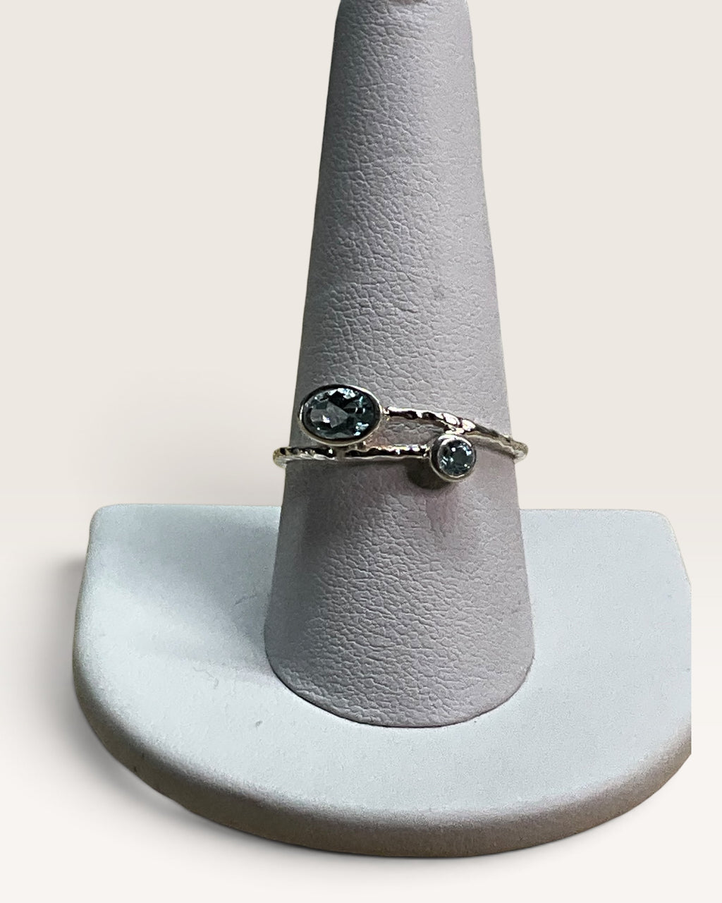 Sterling Silver Natural Blue Topaz Gemstone Ring