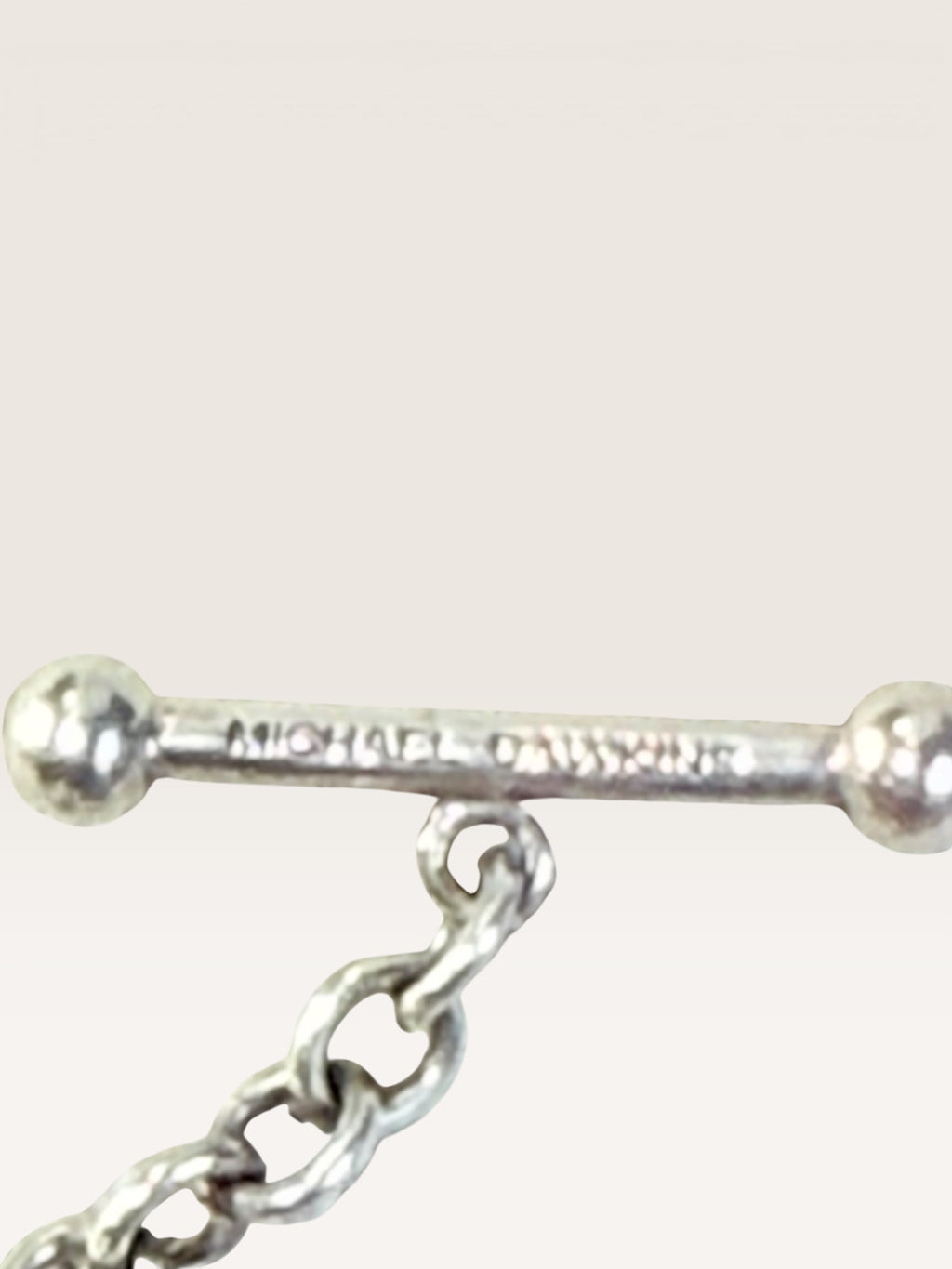 925 Sterling Silver Vintage Michael Dawkins Real Pearl Ball Chain Necklace 20" - Estate Sale (Great Condition)