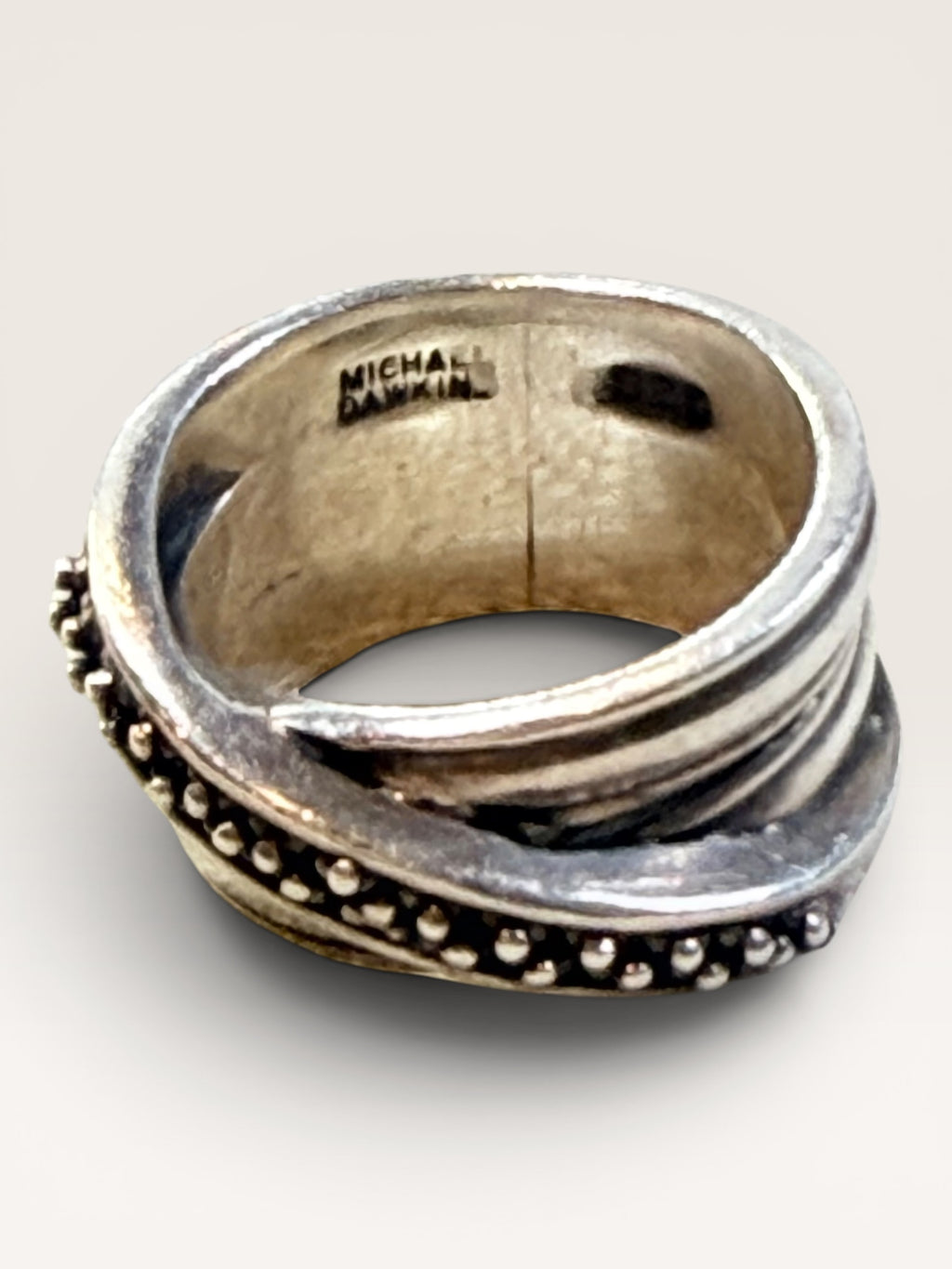 Michael Dawkins Sterling Silver 925 Ring Size 6.5 - Estate Sale (Great Condition)