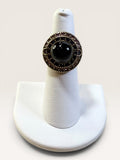 Heidi Daus Purple Cabochon Statement Ring Rhinestone Gold Tone Signed - Estate Sale (Great Condition)