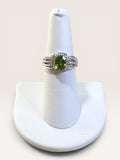 Sterling Silver Peridot Gemstone Ring - Estate Sale (Great Condition)