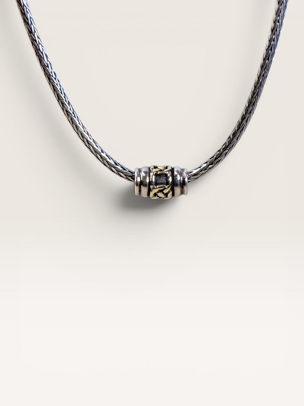 Sterling Silver Pendant Necklace | 24 Grams | Toggle Bar Clasp - Estate Sale (Great Condition)