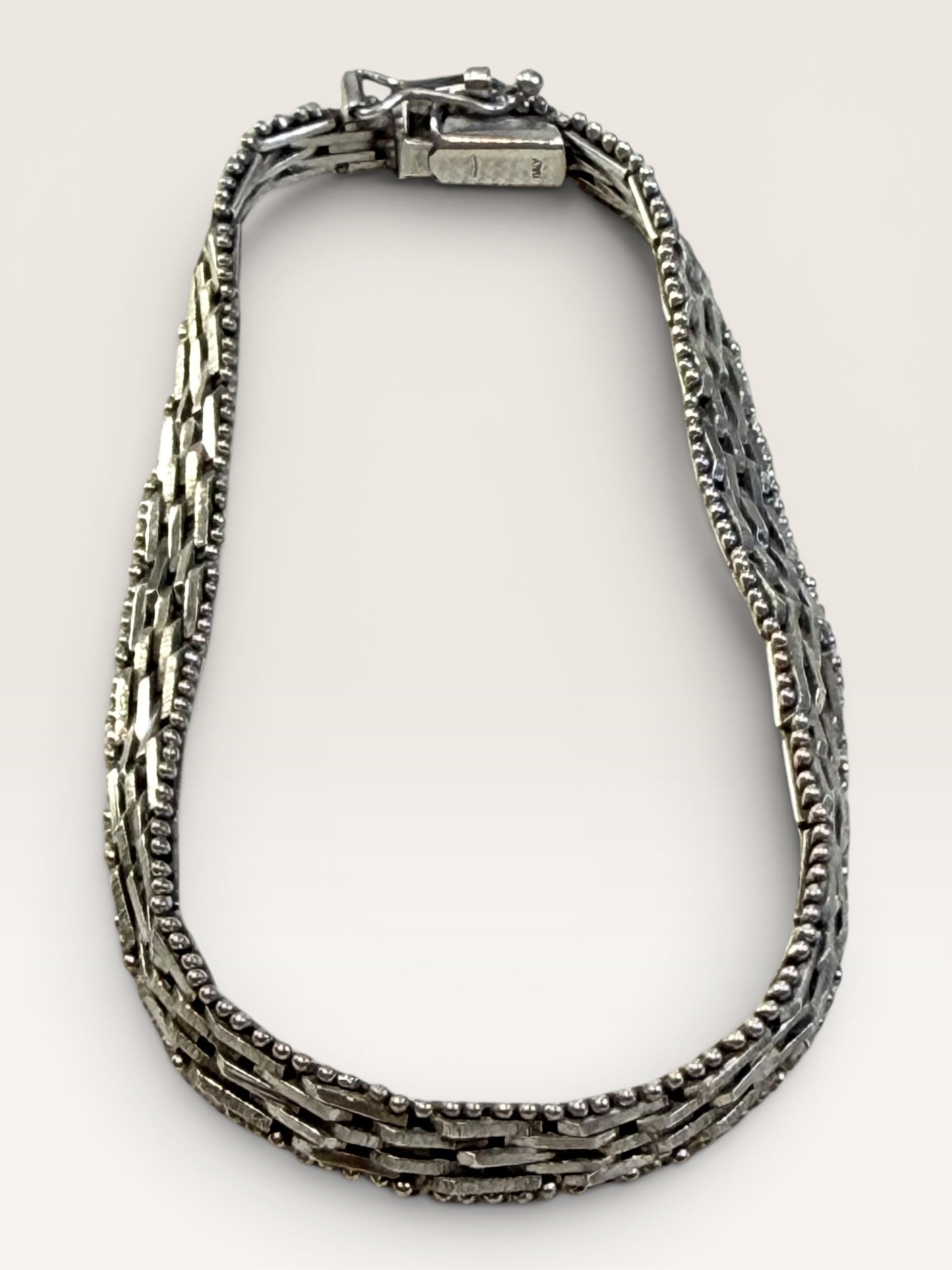 Sterling Silver Italian Milor Riccio 12.5 grams Bracelet - Estate Sale (Great Condition)
