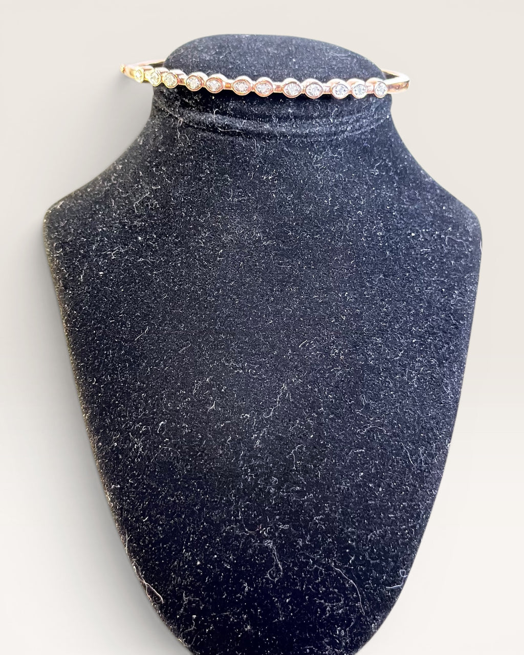 Rose Gold over Sterling Silver with Mined Diamonds 36 grams Bracelet