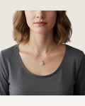 Terra Vanessa Sky Blue Topaz with 18” Sterling Silver Chain  - NOS