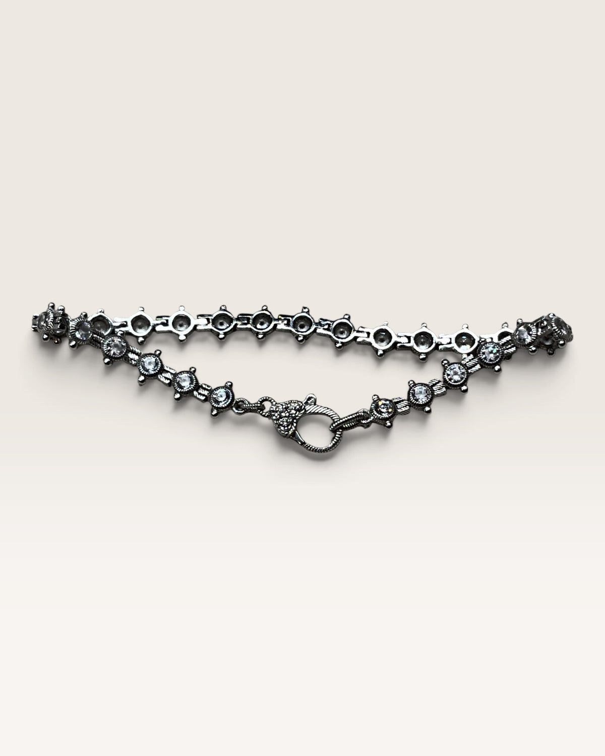 Judith Ripka Sterling Silver Rhodium Finish Cubic Zirconia Bracelet - Pre-Loved