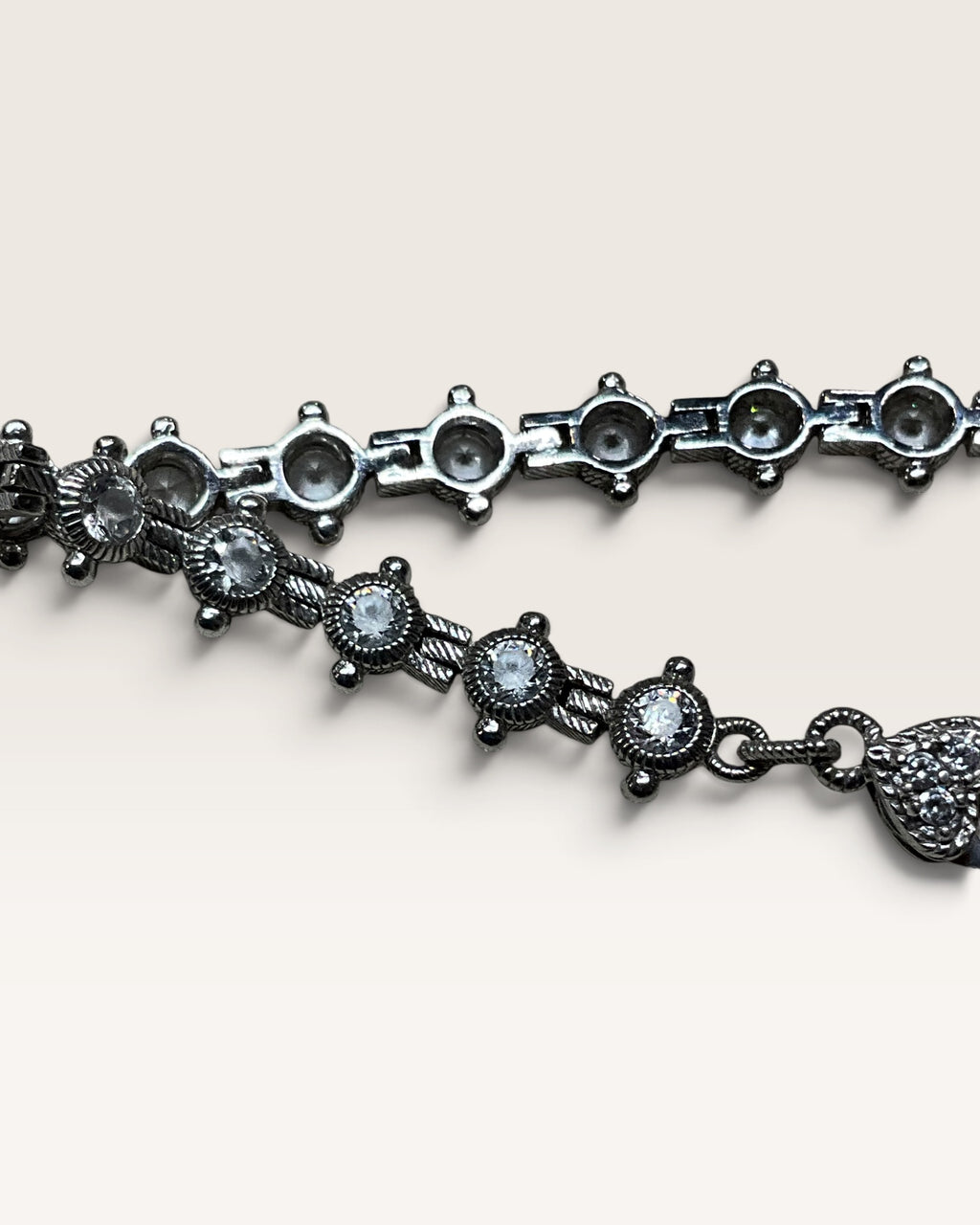 Judith Ripka Sterling Silver Rhodium Finish Cubic Zirconia Bracelet - Pre-Loved