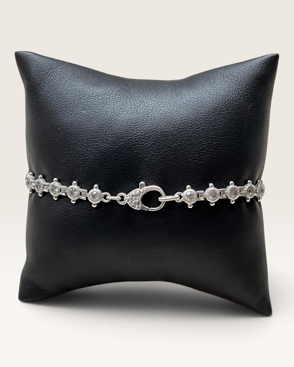 Judith Ripka Sterling Silver Rhodium Finish Cubic Zirconia Bracelet - Pre-Loved
