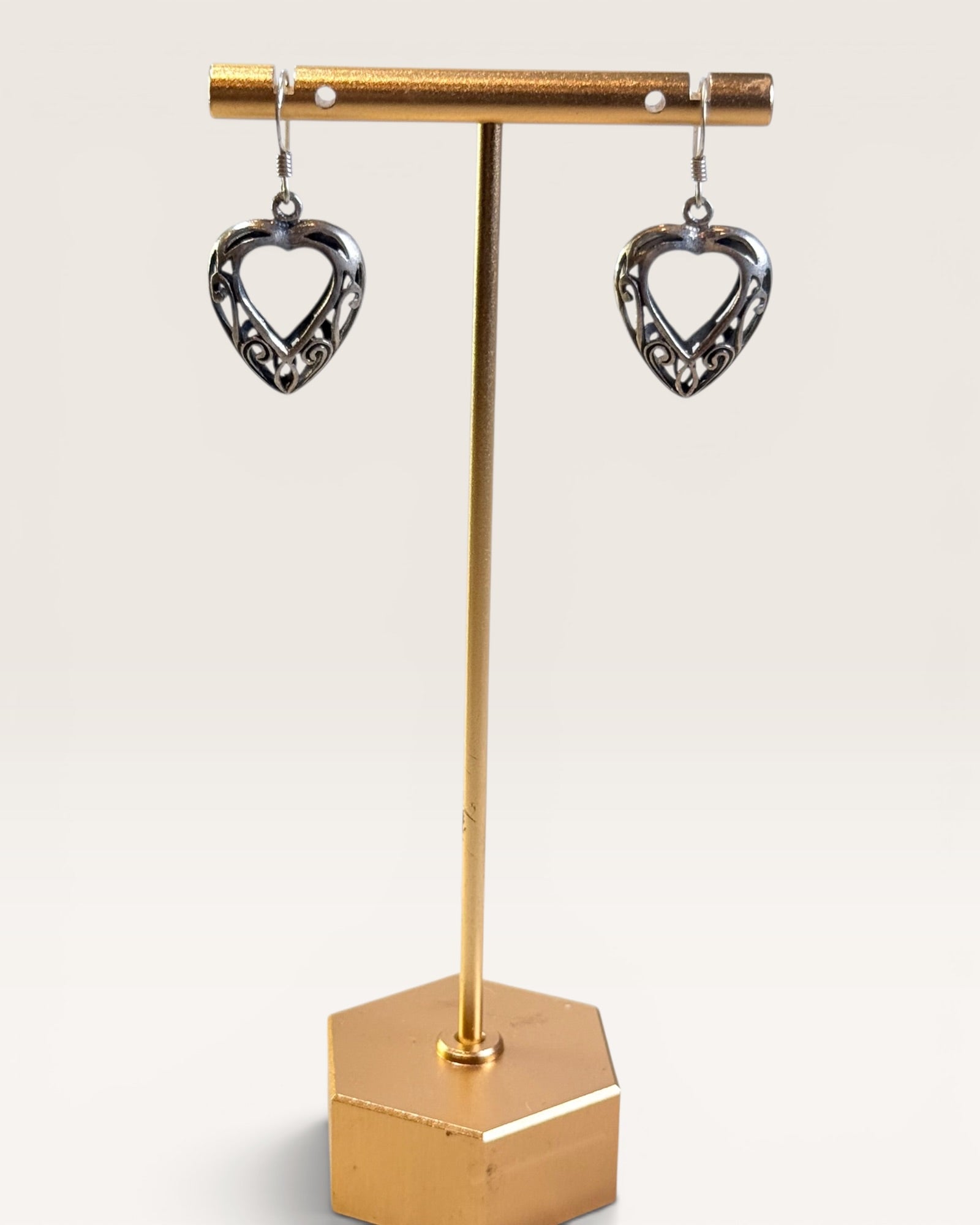 Sterling Silver Heart Shaped Earrings