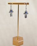 Sterling Silver Blue Lapis Dangle Earrings - Estate Sale (Great Condition)