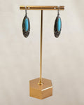 Sterling Silver Turquoise Dangle Earrings - Estate Sale (Great Condition)