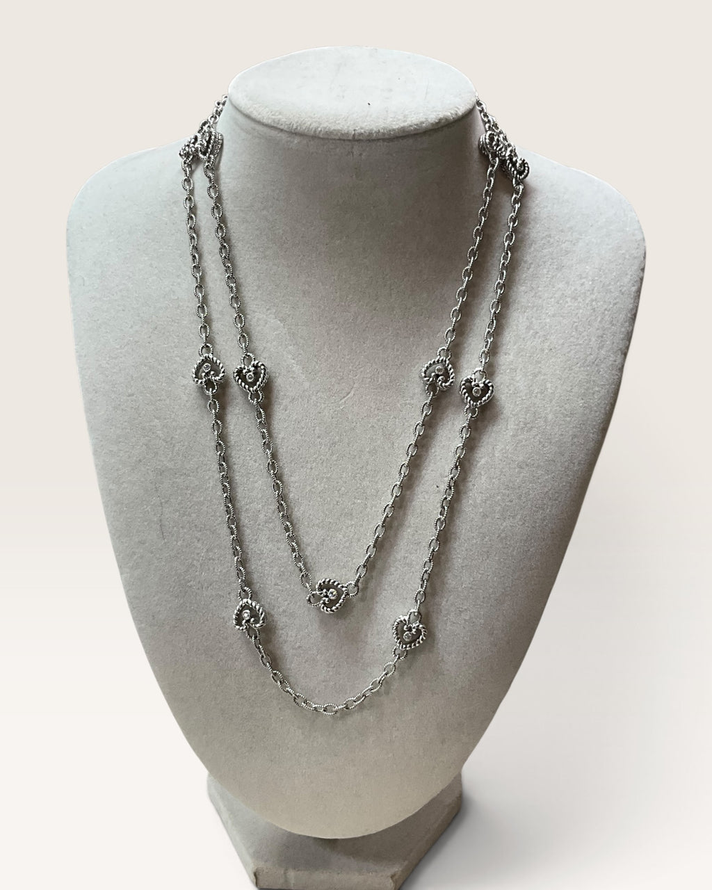 Judith Ripka Sterling Silver 30" Diamonique Necklace - Pre-Loved