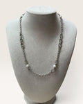Judith Ripka Sterling Silver & Pearl 18" Necklace - Pre-Loved