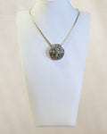 Sterling Silver Peridot Pendant Necklace 10 grams - Estate Sale (Great Condition)